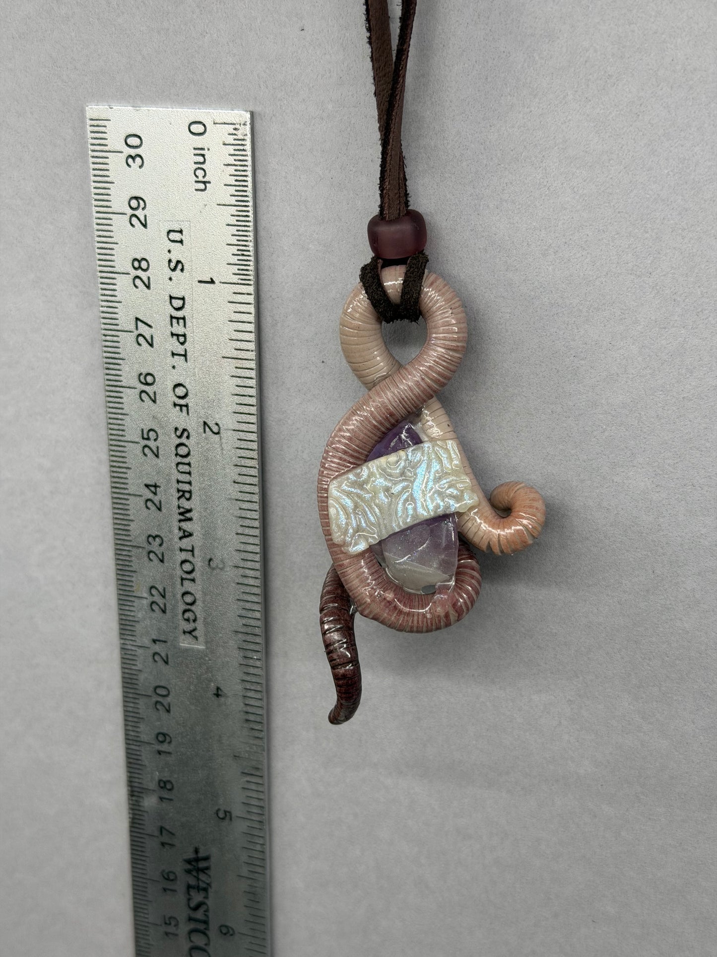 Bruce Wigglis - Amethyst Worm Pendant 96