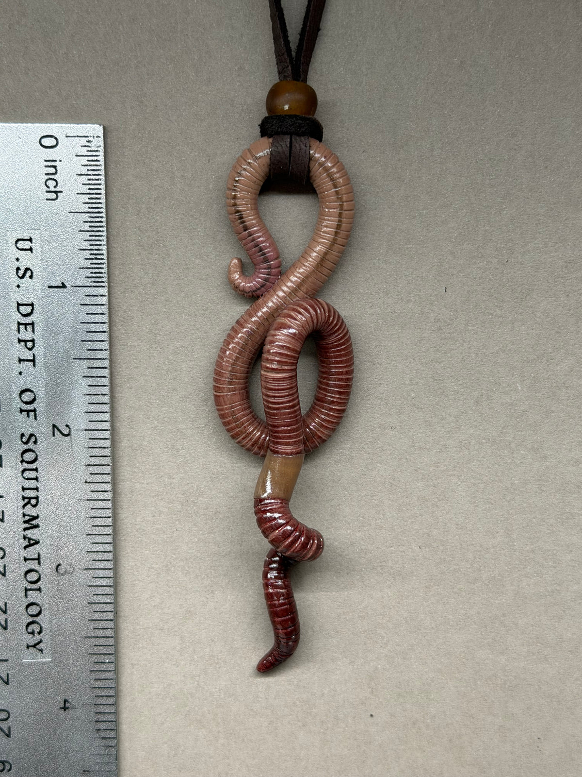 The Little Squirmaid - Classic Crawler Worm Pendant 88