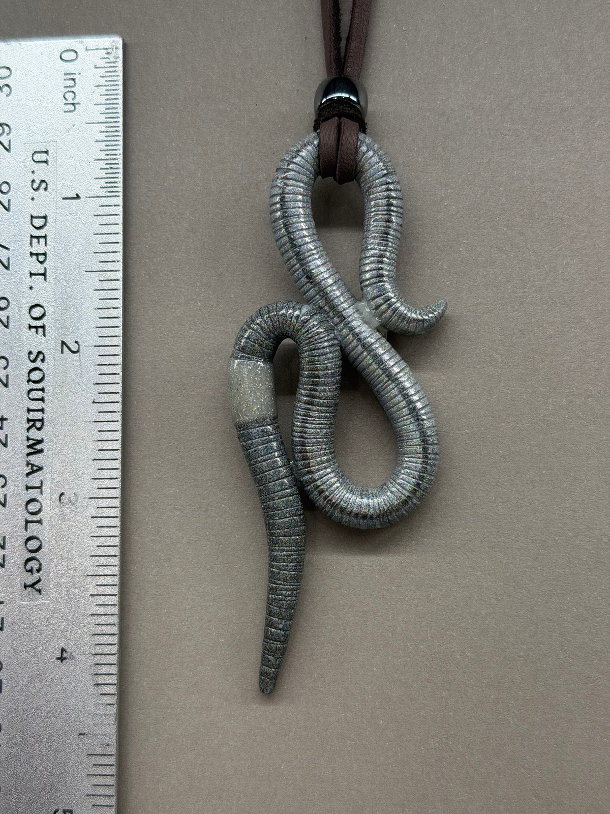 Franklin D. Rosewormvelt - Holographic Insquirmary Worm Pendant 2