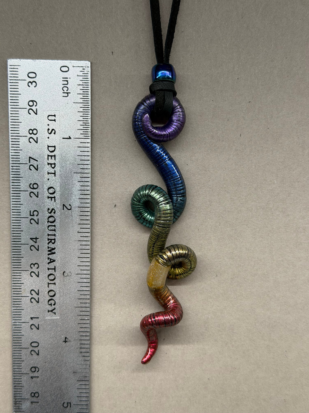 Felipe Carvalho -Rainbow Metallic Worm Pendant 59