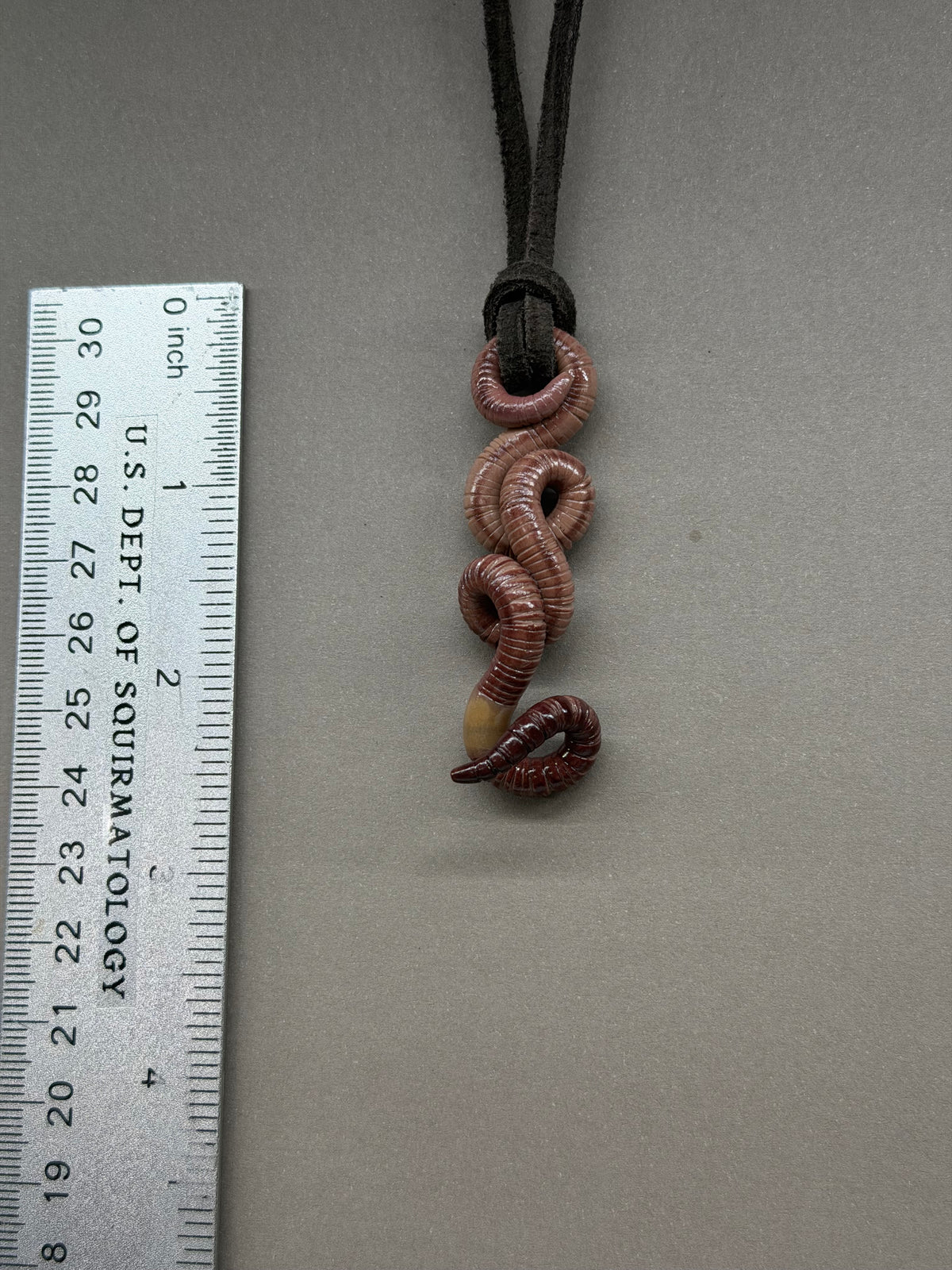 Petite Crawler Worm Pendant 16