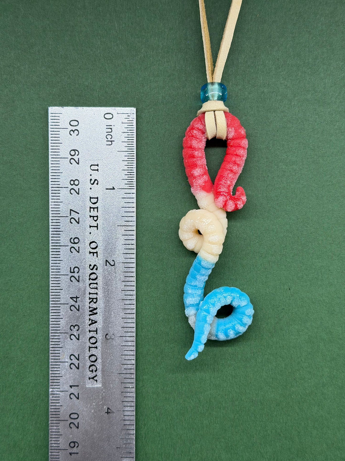 Sir Squiggleton IV - Popsquiggle Bomb Pop Worm Pendant 14