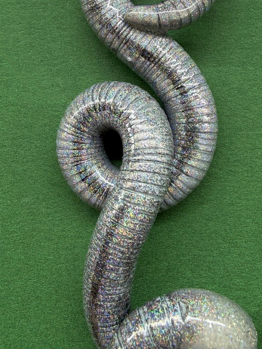 Albert Slimestein - Silver Holo Body Worm Pendant 74