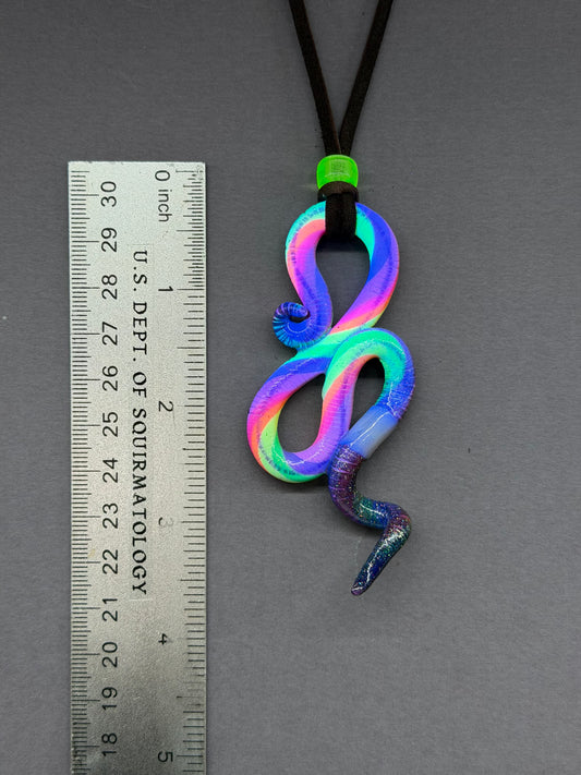 Dirt Reynolds - BLACKLIGHT NEON Nightlife Crawler Worm Pendant 70