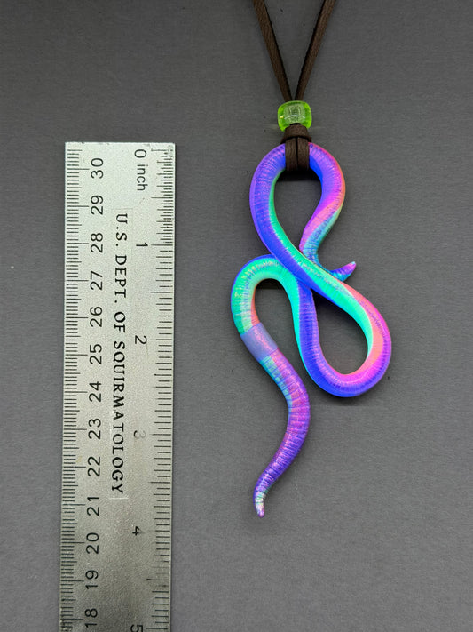 Ozzy Osbworme - BLACKLIGHT NEON Nightlife Crawler Worm Pendant 69