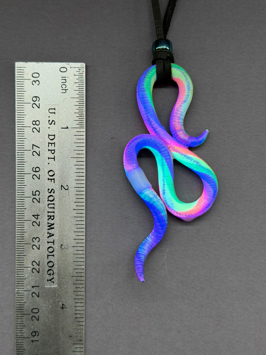 Josephine Dirt - BLACKLIGHT NEON Nightlife Crawler Worm Pendant 66