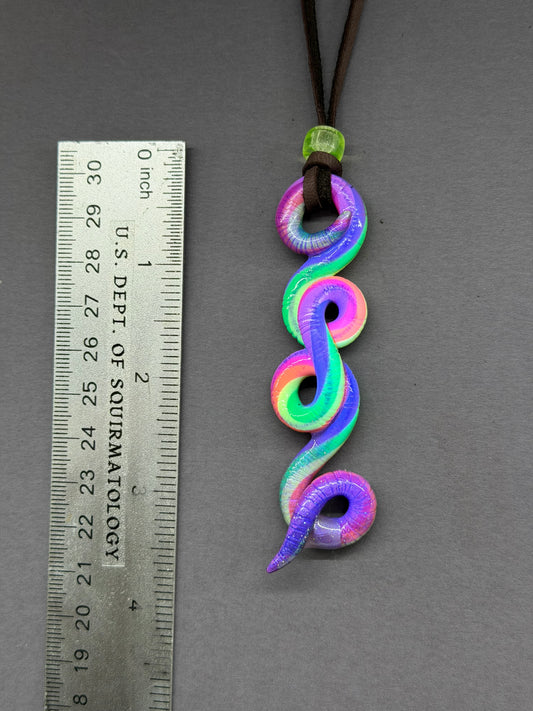 Robert - BLACKLIGHT NEON Nightlife Crawler Worm Pendant 64