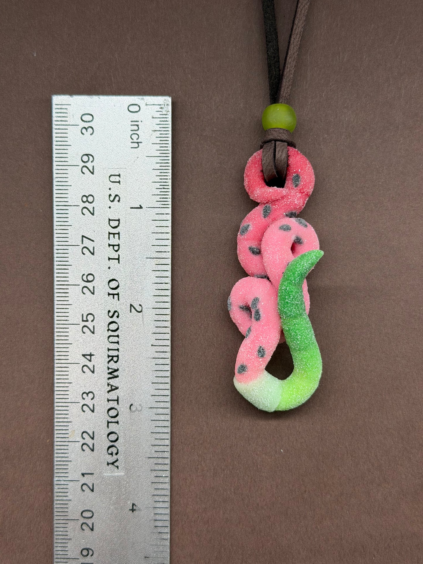 Dale Squirmheart - Watermelon Gummy Worm Pendant 30