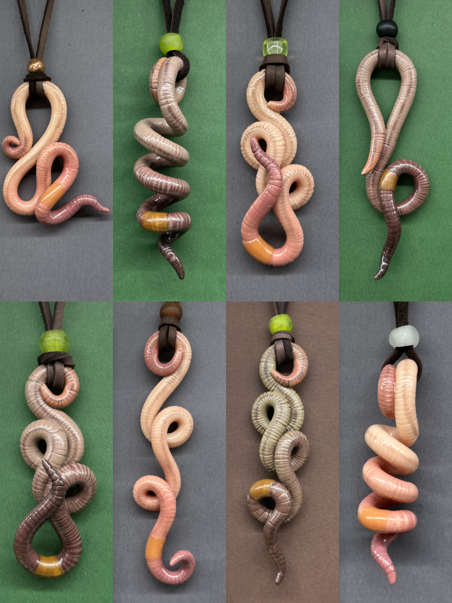 Worm Pendants