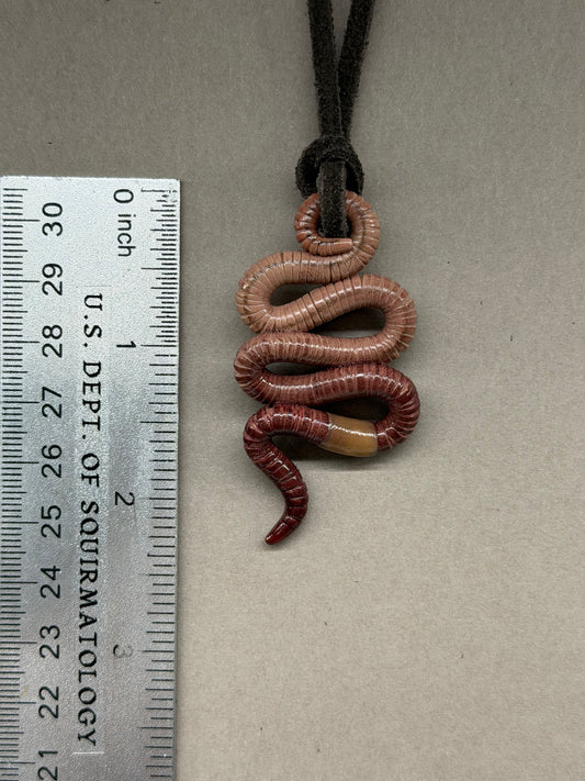 Petite Crawler Worm Pendant 10