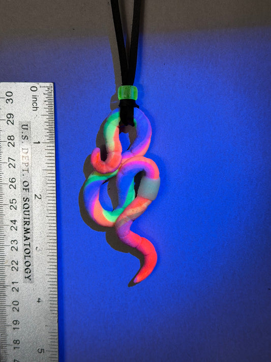 Annelid Skywalker - Neon Gummy Worm Pendant 2