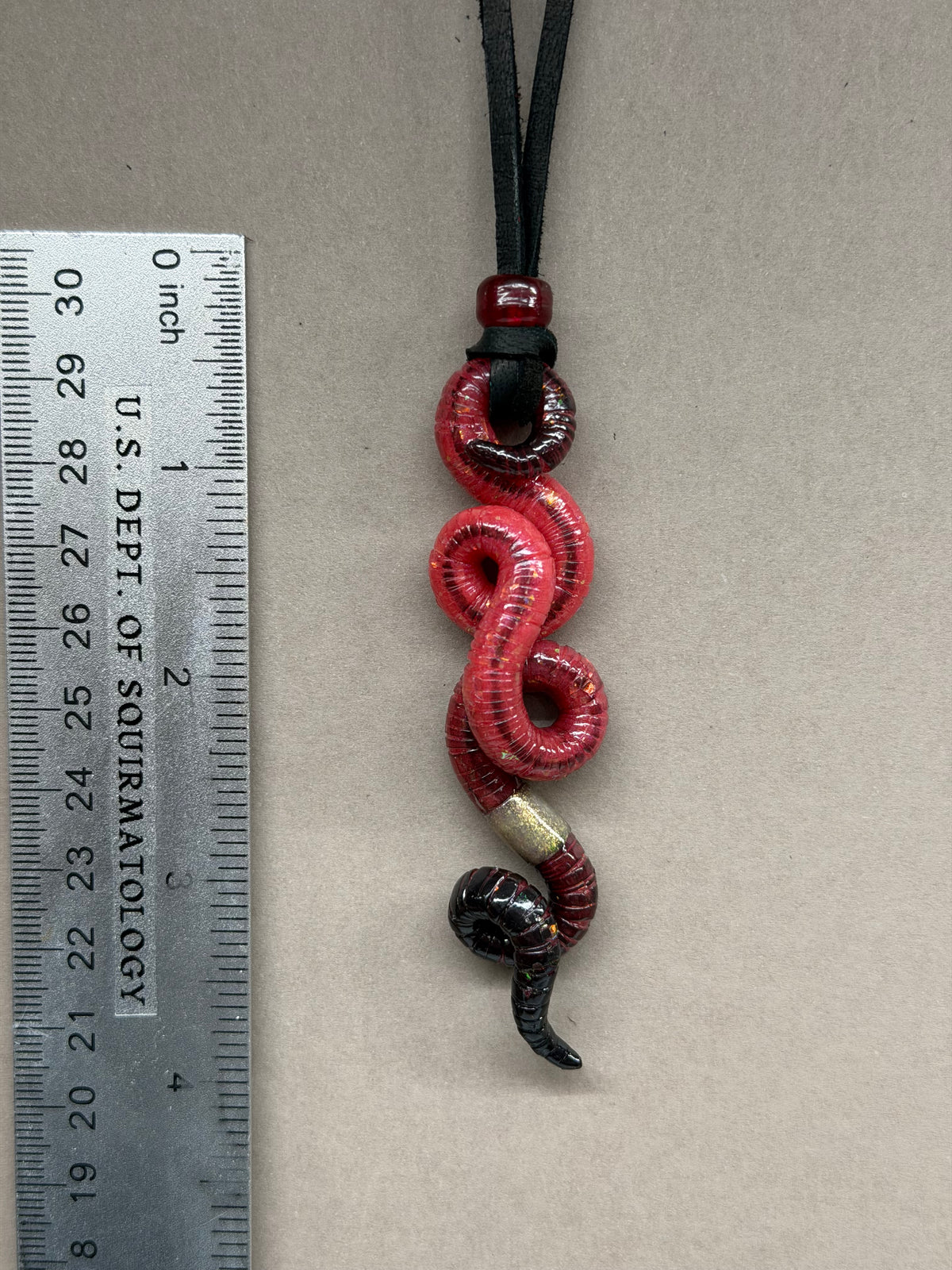 Sauworman - Opal Worm Pendant 40