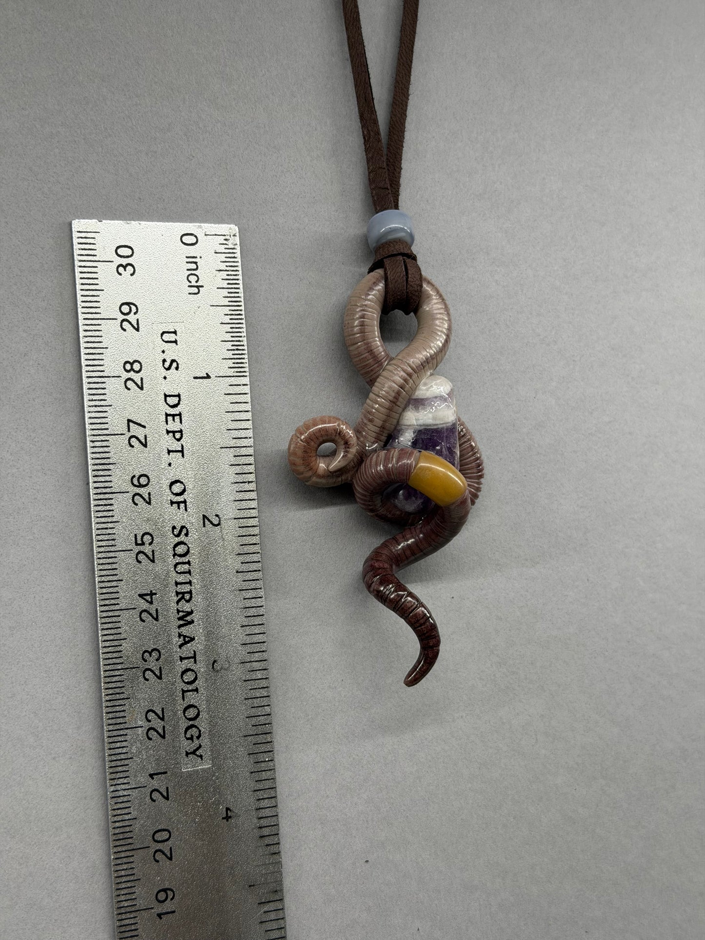 Mudonna - Amethyst Worm Pendant 100