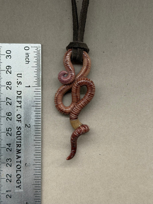Petite Crawler Worm Pendant 18