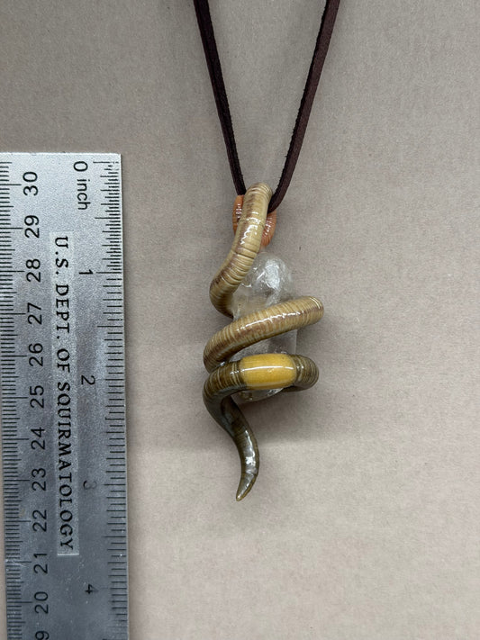 Bruce Wigglis - Clear Quartz Worm Pendant 96