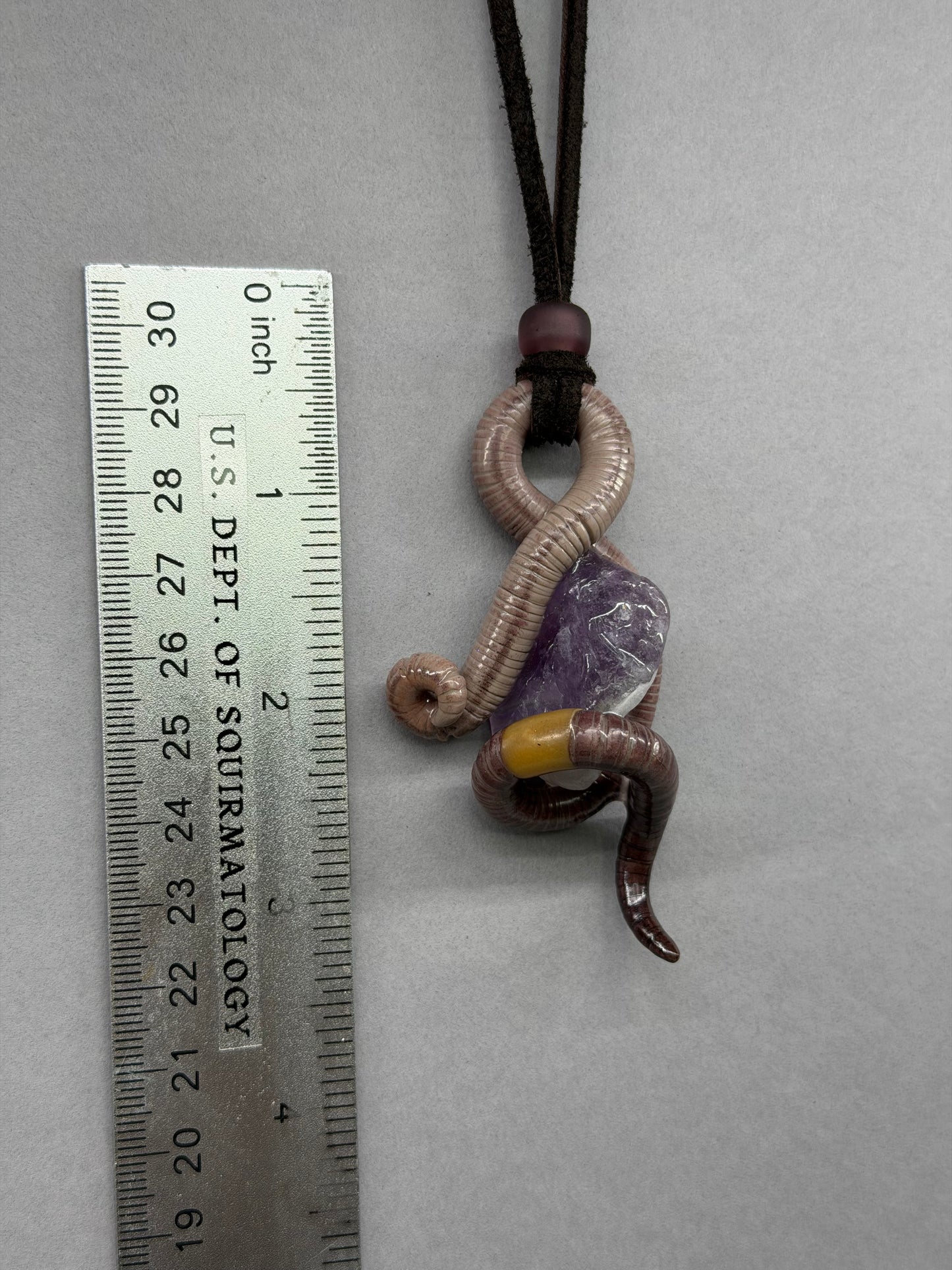 Bruce Wigglis - Amethyst Worm Pendant 96