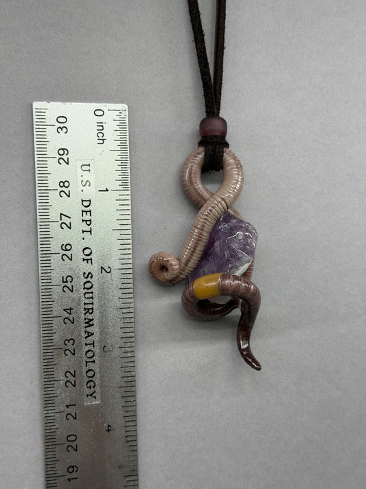 Bruce Wigglis - Amethyst Worm Pendant 96