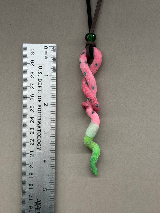 Watermelon Gummy Worm Pendant 9