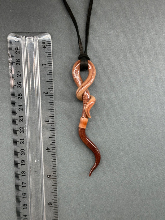 Squirmanda - Worm Pendant 12
