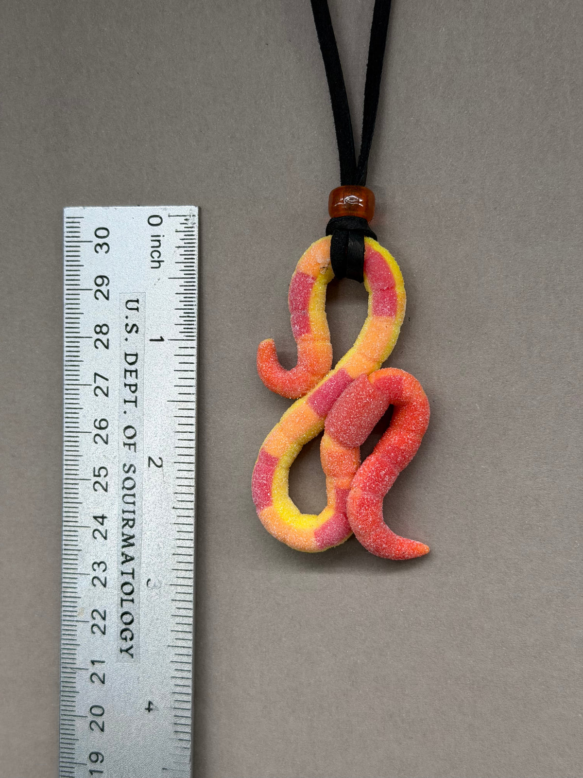 Peach Ring Gummy Worm Pendant 7