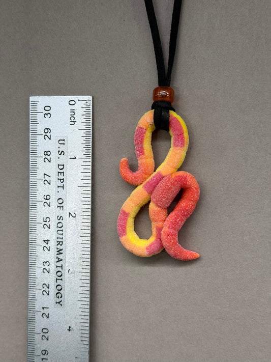 Peach Ring Gummy Worm Pendant 7