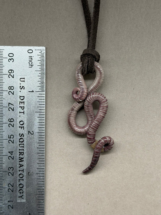 Petite Crawler Worm Pendant 15