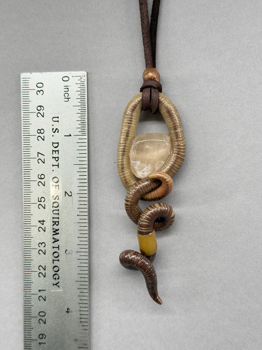 Worminem - Quartz Worm Pendant 102