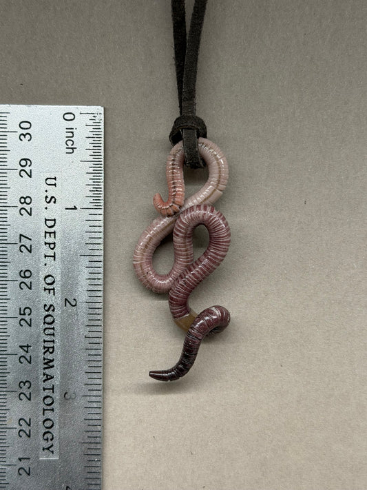 Petite Crawler Worm Pendant 16