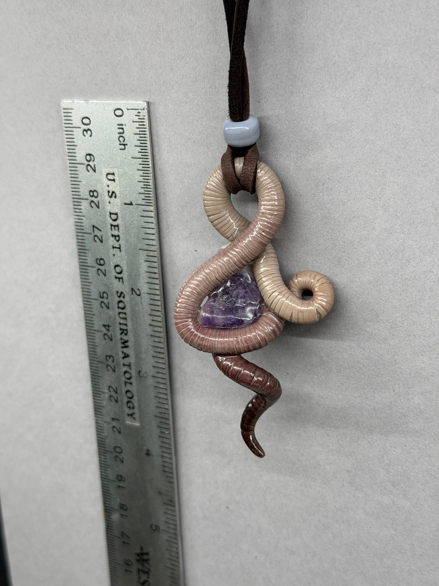 Mudonna - Amethyst Worm Pendant 100