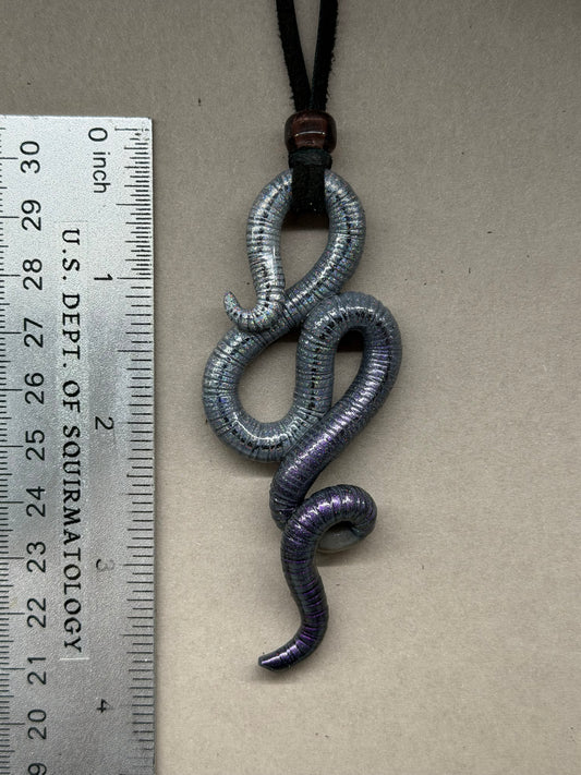 Sludge Judy - Holographic Worm Pendant 62