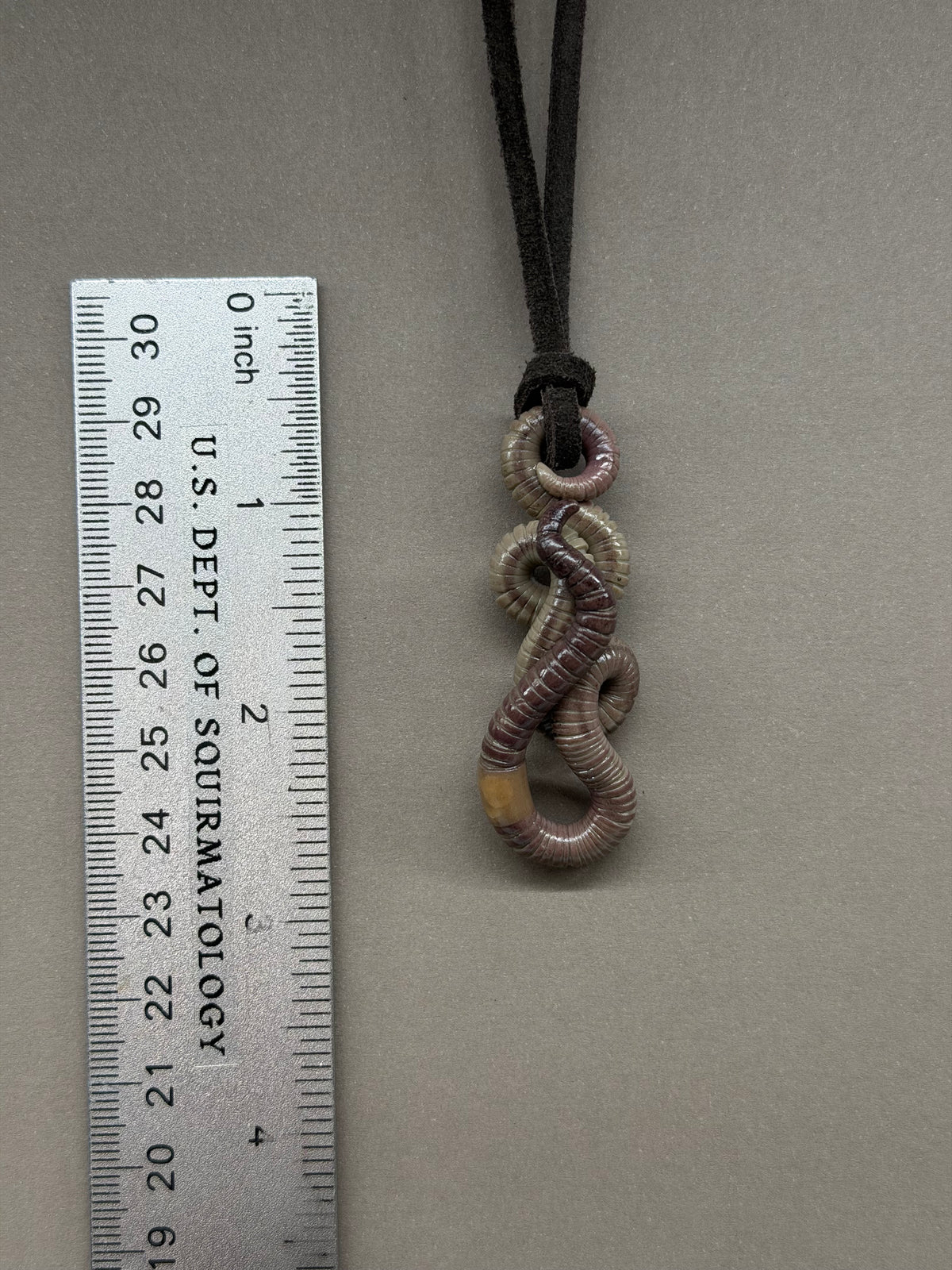 Petite Crawler Worm Pendant 14