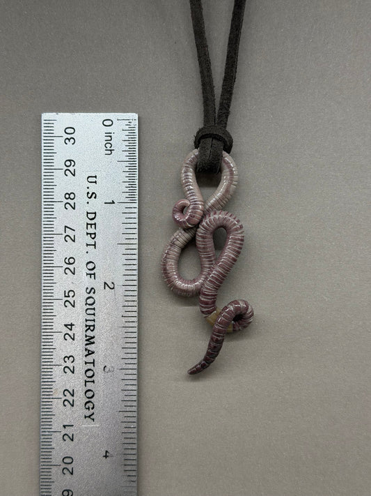 Petite Crawler Worm Pendant 15