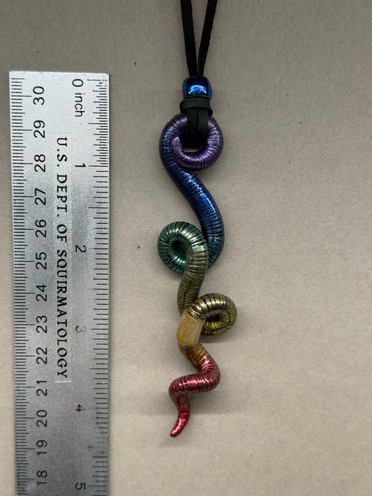Felipe Carvalho -Rainbow Metallic Worm Pendant 59