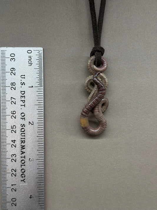 Petite Crawler Worm Pendant 13
