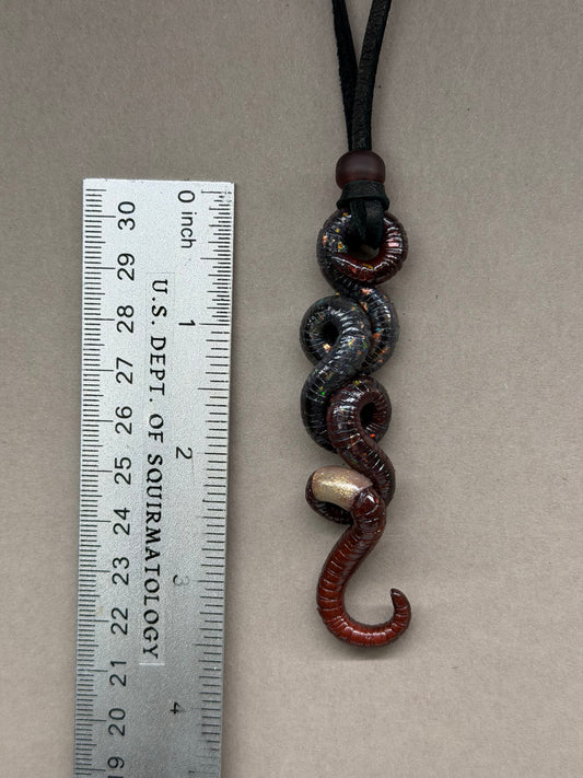 Brianna - Opal Worm Pendant 28