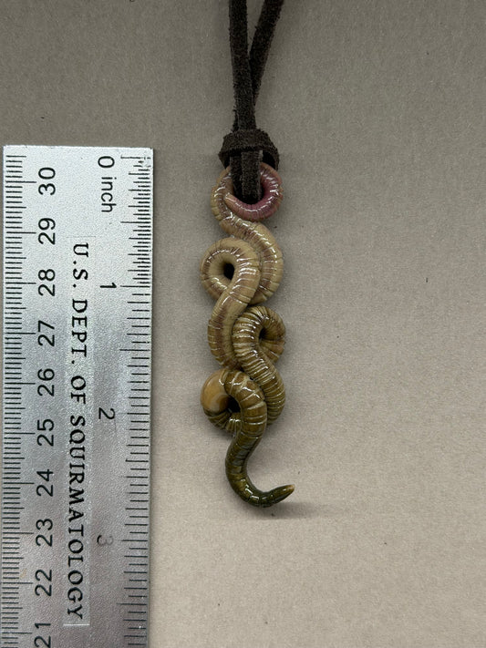 Petite Crawler Worm Pendant 13