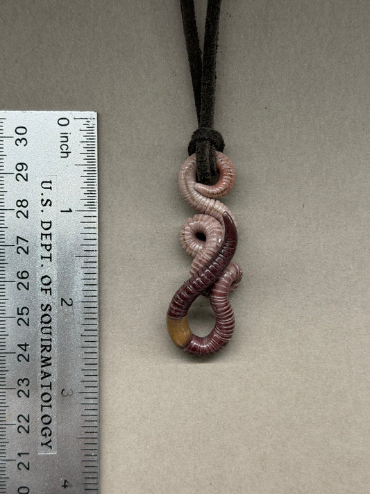 Petite Crawler Worm Pendant 22