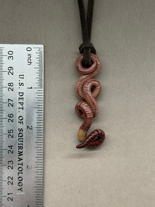 Petite Crawler Worm Pendant 14