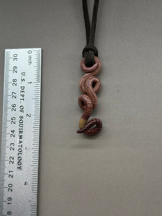 Petite Crawler Worm Pendant 16