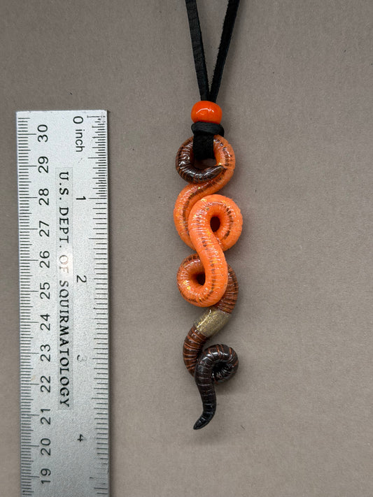 Gandalf the Brown - Opal Worm Pendant 43