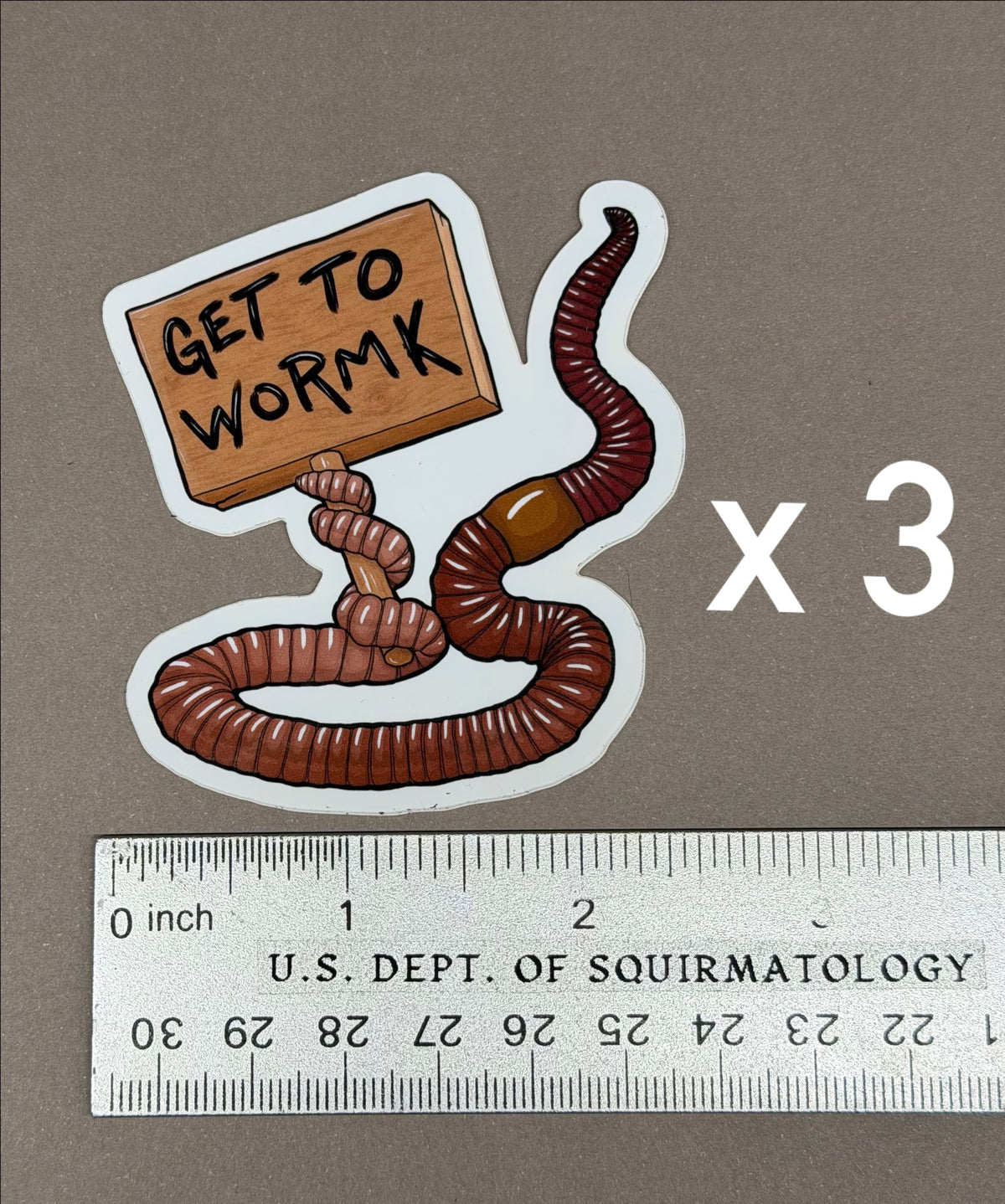 GET TO WORMK Vinyl Sticker 3-Pack
