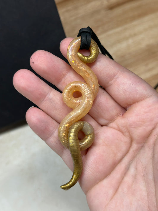 Annelid Skywalker - Opal Worm Pendant 3