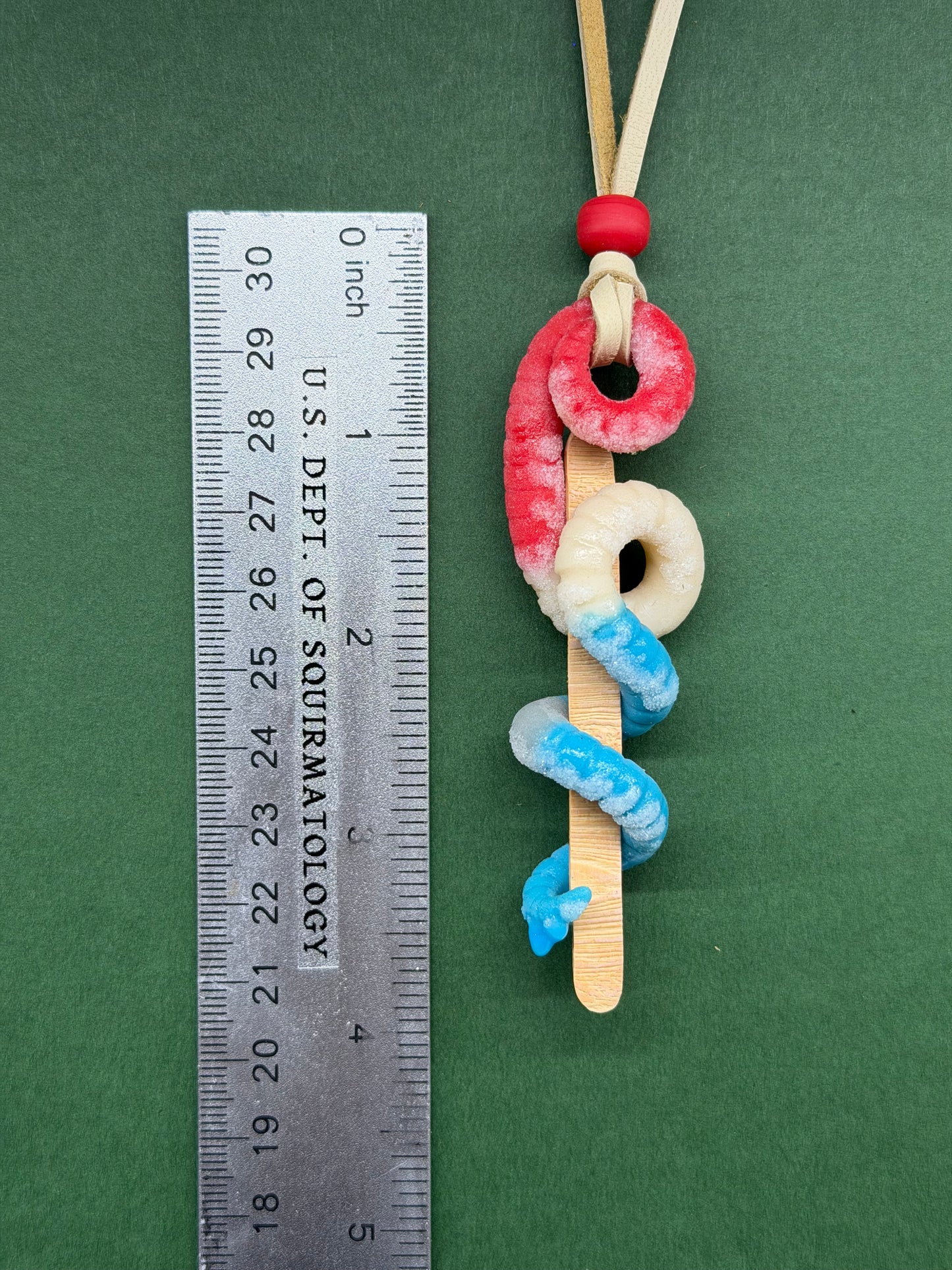 Kyle - Popsquiggle Bomb Pop Worm Pendant 4 - CLAY STICK