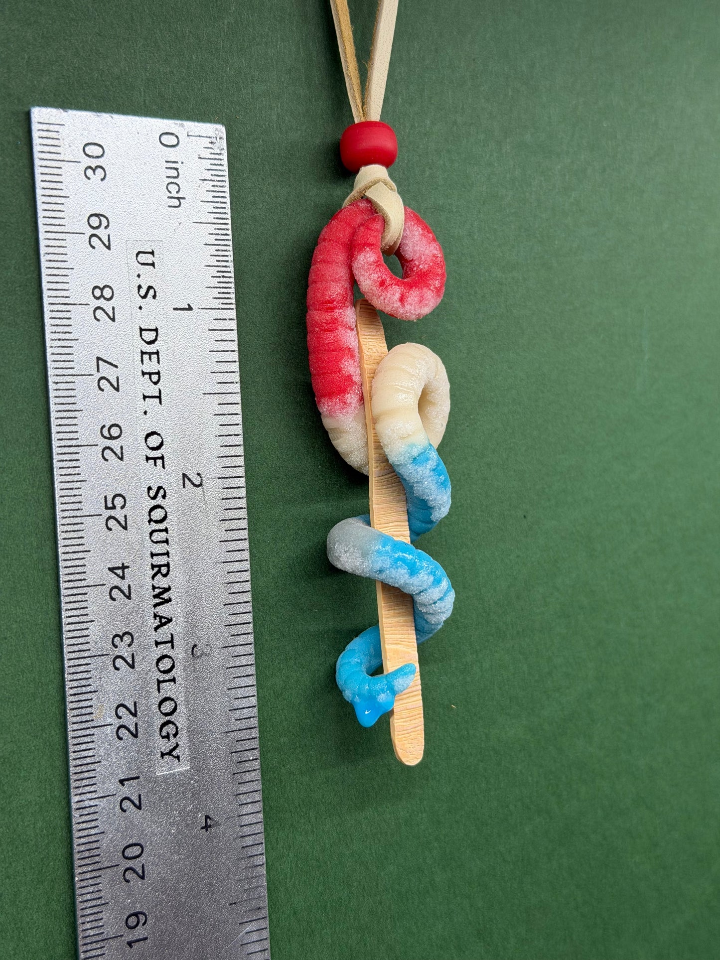 Kyle - Popsquiggle Bomb Pop Worm Pendant 4 - CLAY STICK