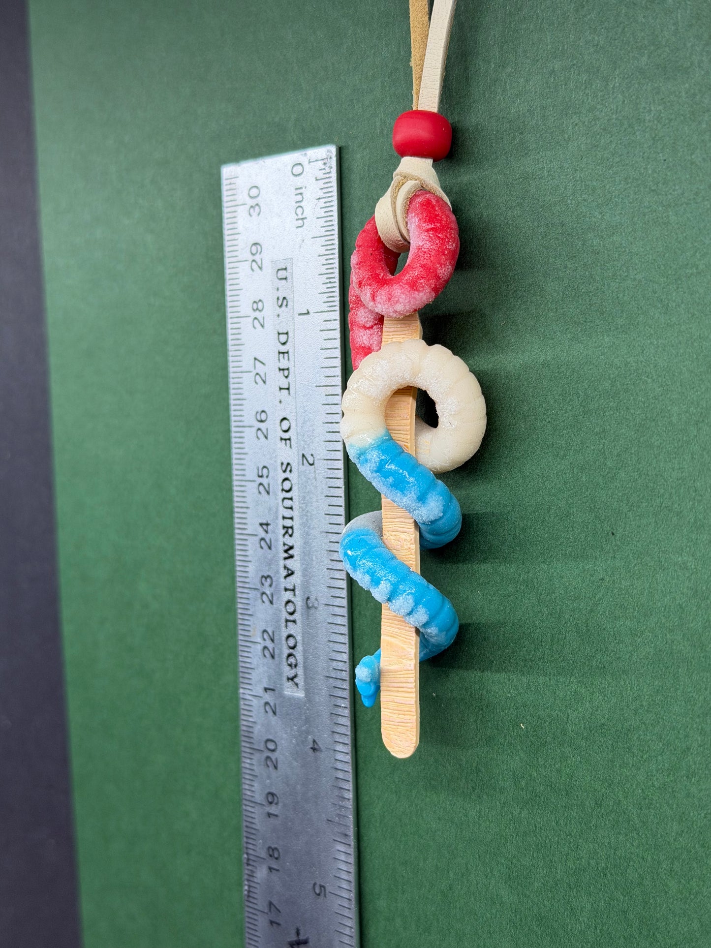 Kyle - Popsquiggle Bomb Pop Worm Pendant 4 - CLAY STICK