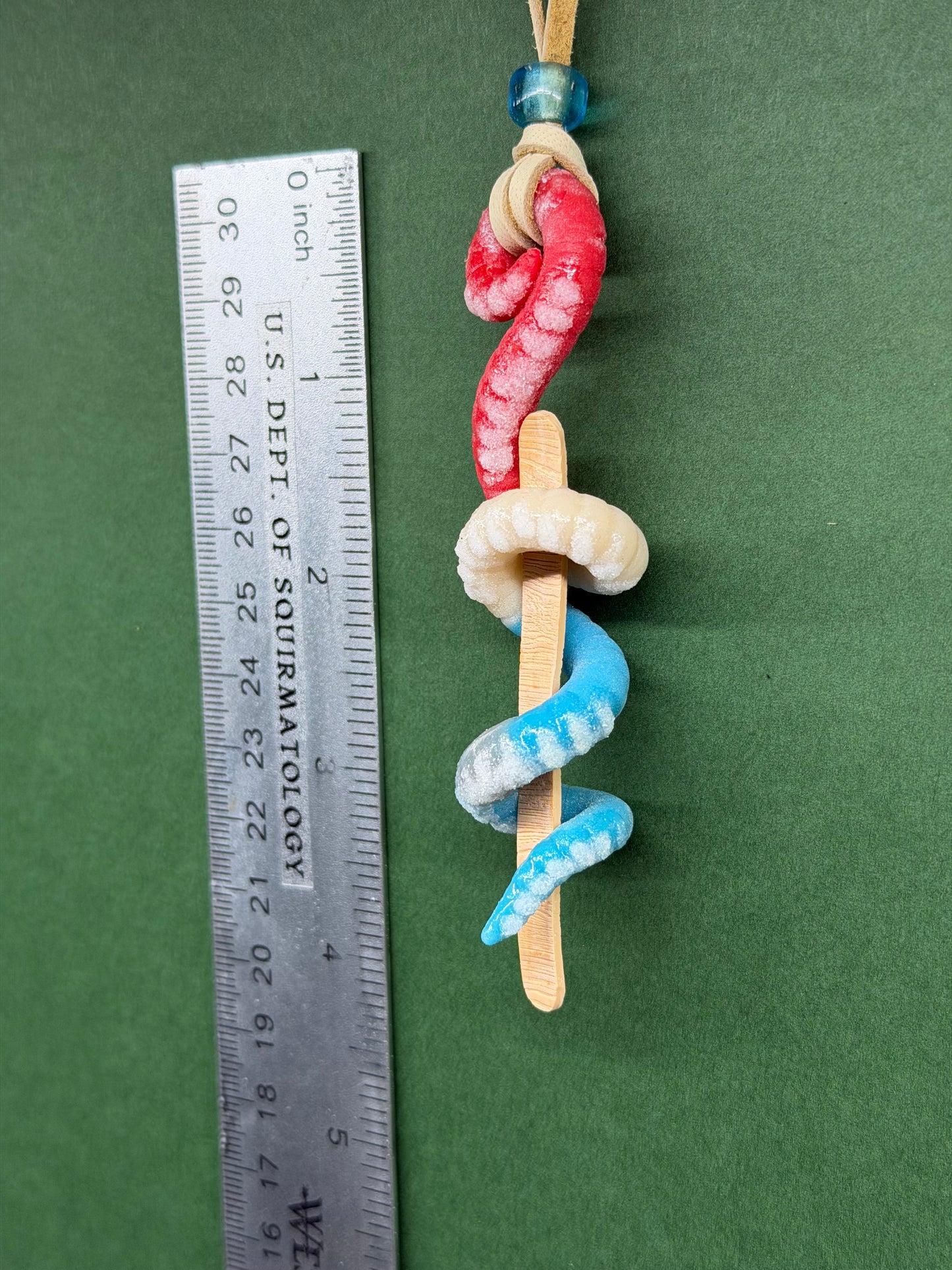Annelid Skywalker - Popsquiggle Bomb Pop Worm Pendant 3 CLAY STICK
