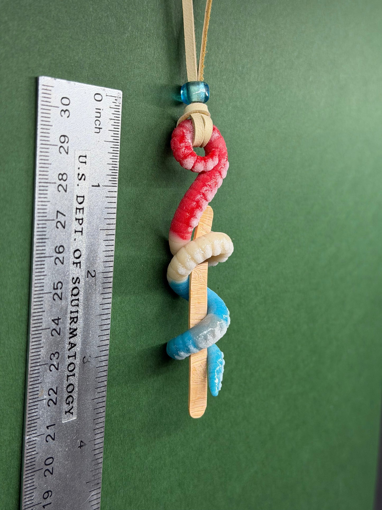 Annelid Skywalker - Popsquiggle Bomb Pop Worm Pendant 3 CLAY STICK