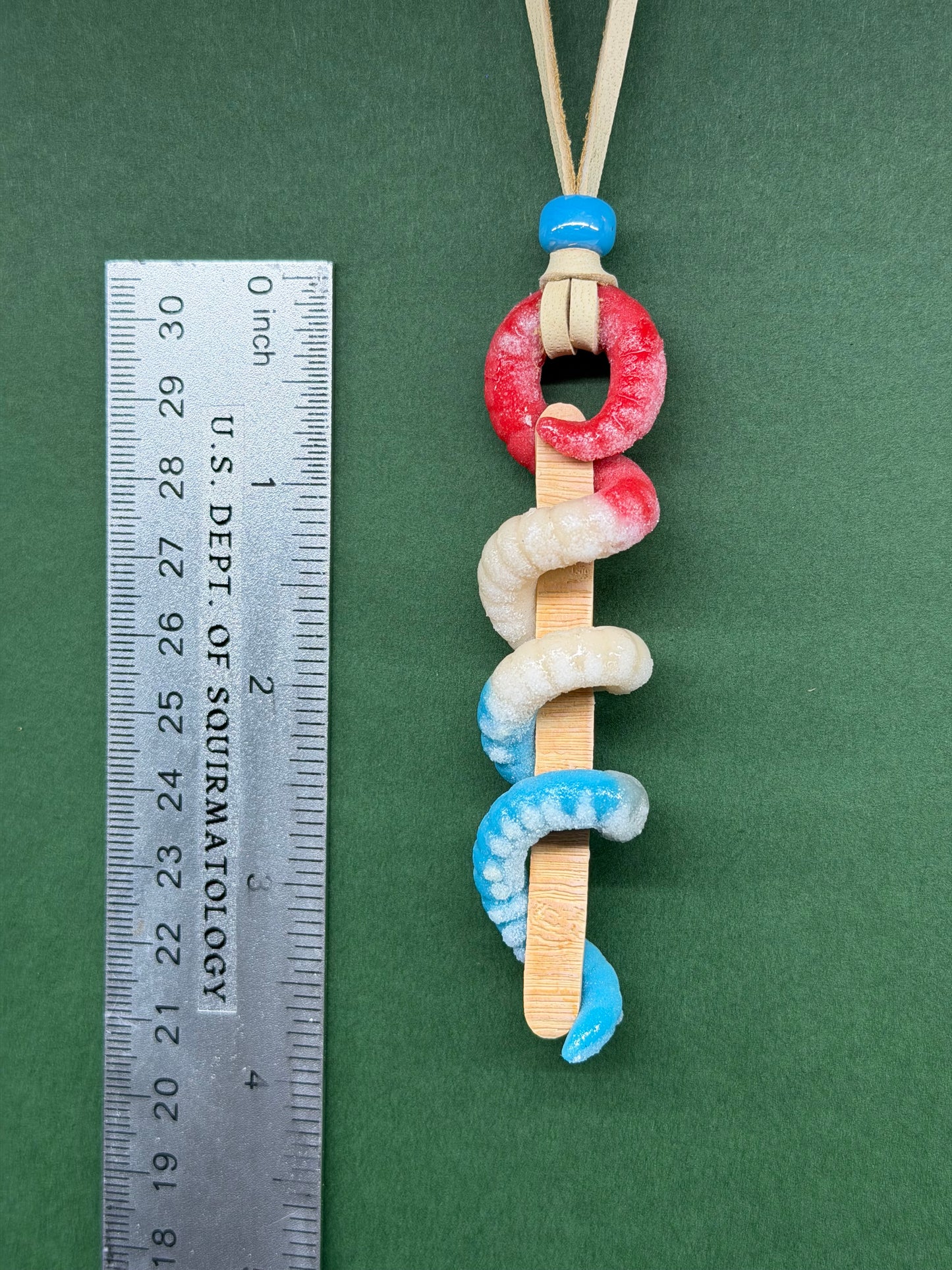 Squirmbob Squishpants - Popsquiggle Bomb Pop Worm Pendant 1 - CLAY STICK