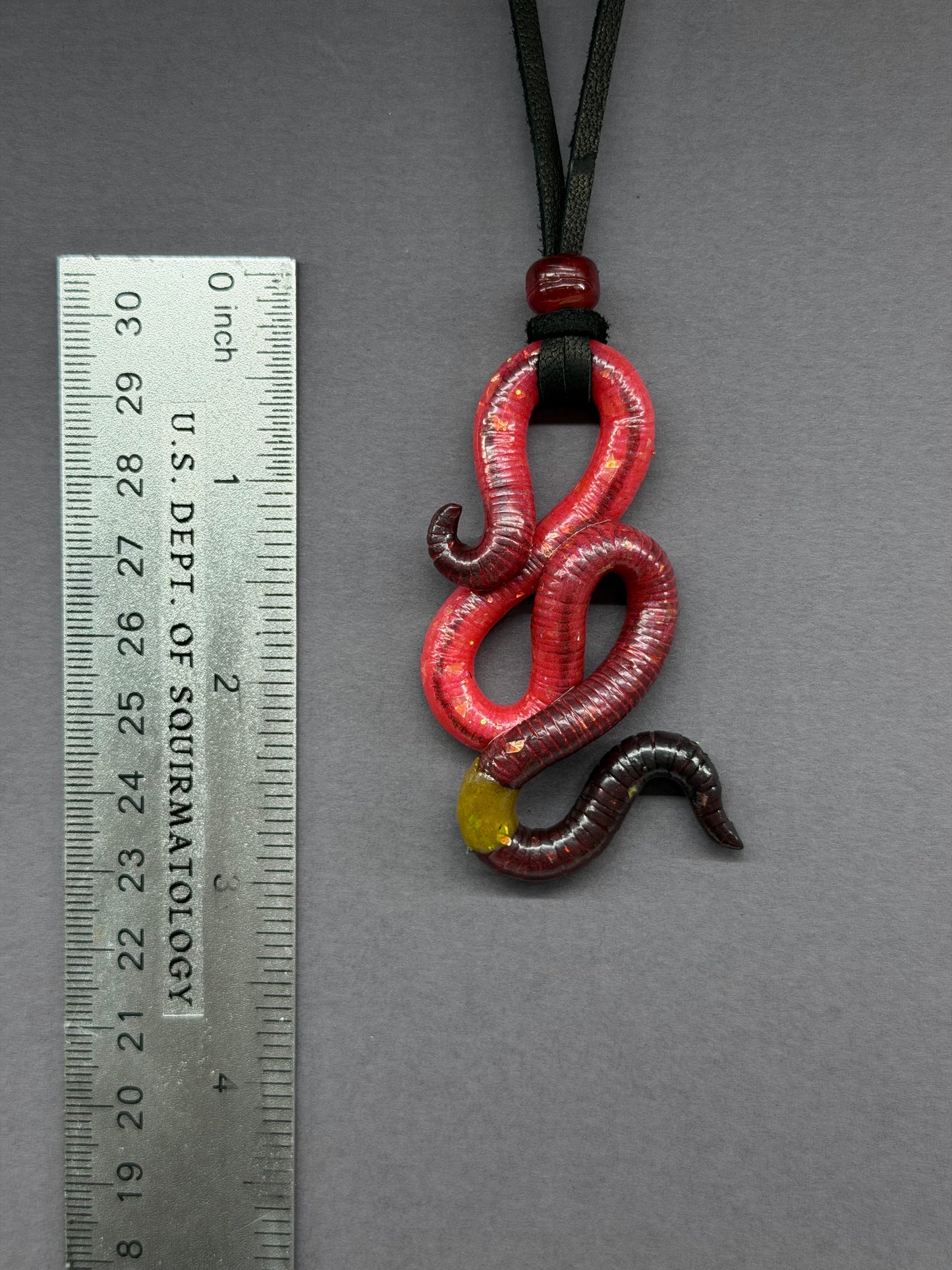 Squiggolas Cage - Opal Worm Pendant 41