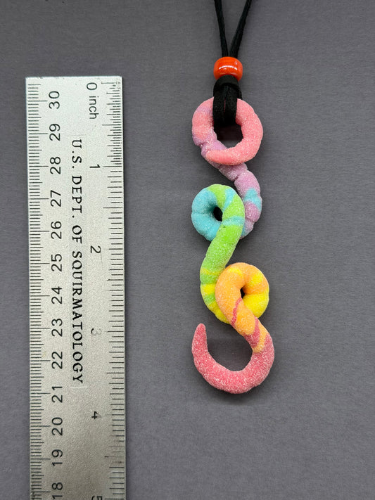 Bella Squarm - Rainbow Gummy Worm Pendant 31